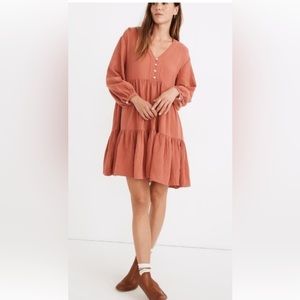 Madewell Lightspun Colette 3/4 sleeve dress